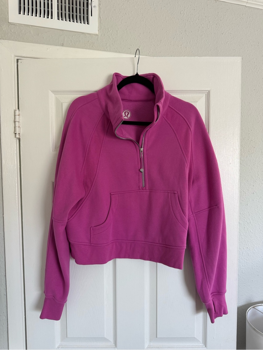 Lululemon Pow Pink Tone Scuba Oversized Funnel-Neck Half Zip